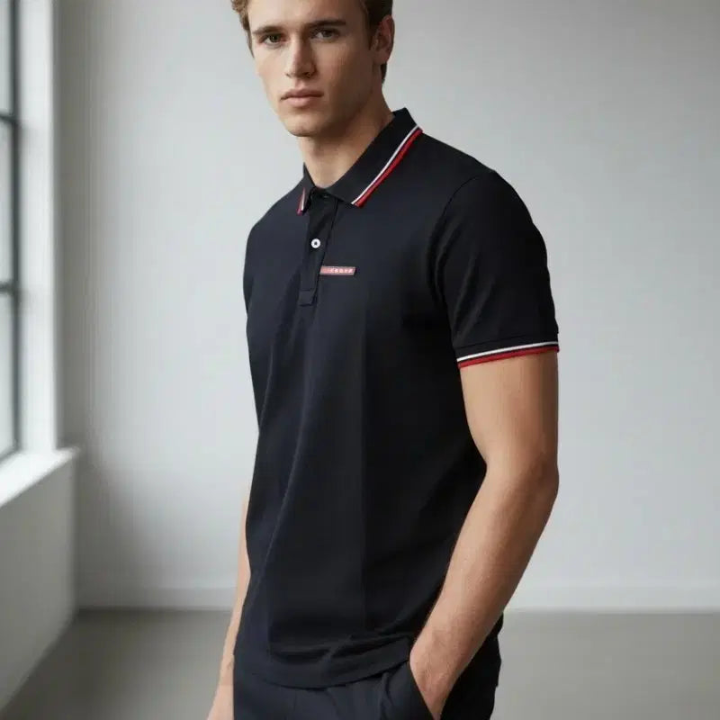 [BUNJANG] Prada Red Tab Polo T-Shirt / 105/ 프라다 레드탭 폴로 반팔