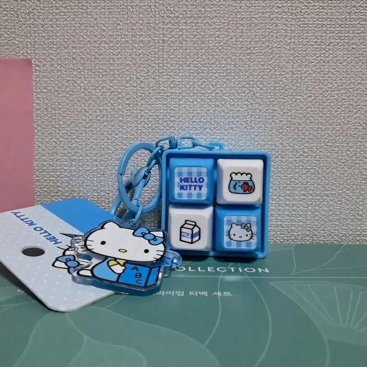 [BUNJANG] Hello Kitty Keycap Keyring Blue / 헬로키티 키캡키링 블루