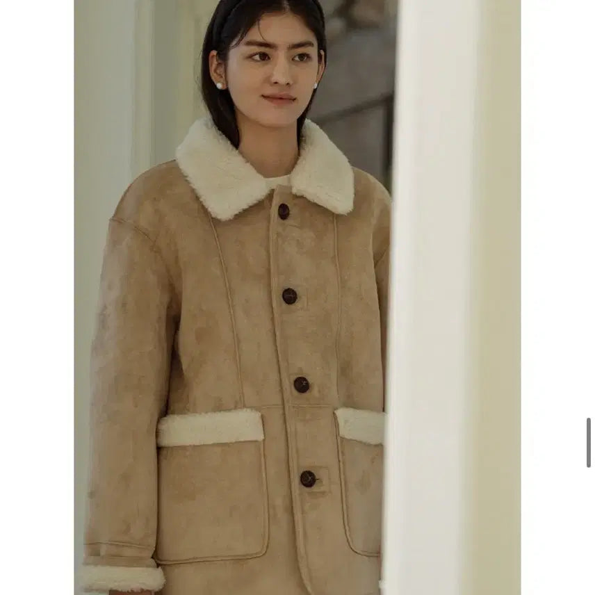 [BUNJANG] Till I Die Suede Mustang Jacket Beige / 틸아이다이 스웨이드 무스탕 자켓 베이지색상