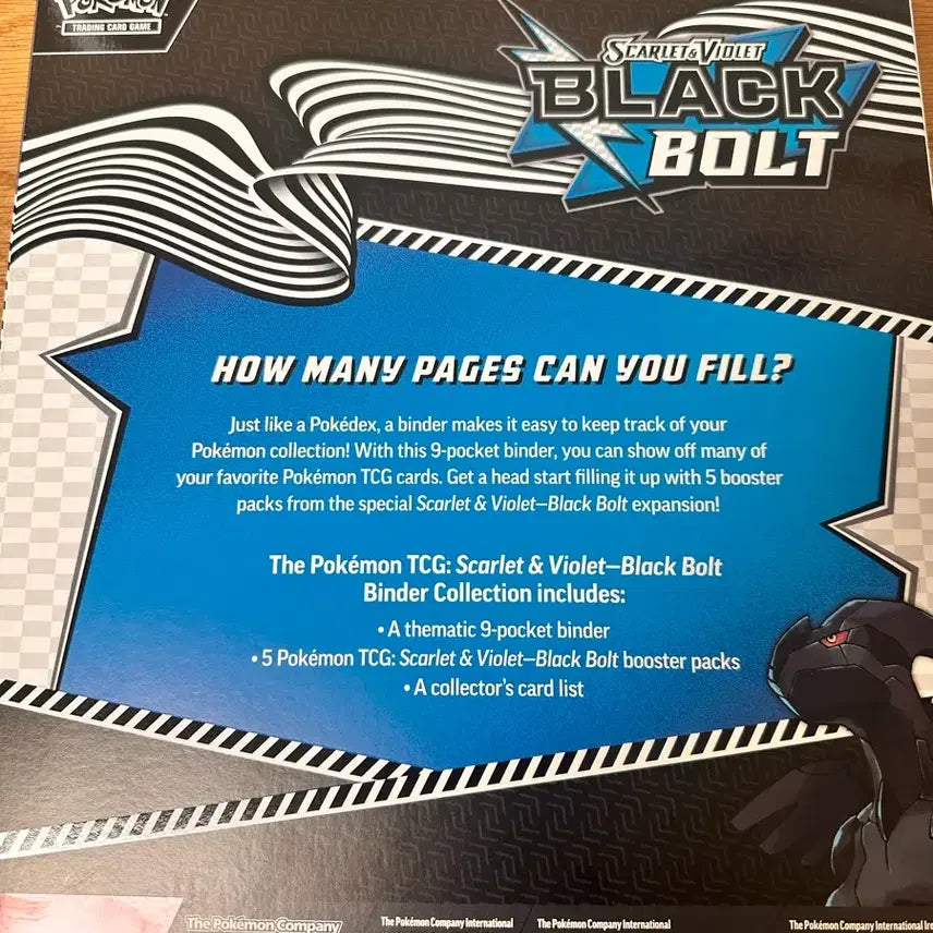 [BUNJANG] Scarlet &amp; Violet Black Bolt Booster Pack Binder Set - North American Edition / 북미판 블랙볼트 부스터팩 바인더 세트