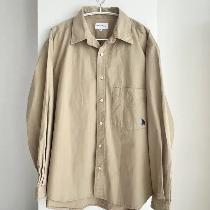 [BUNJANG] Espionage Oversized Oxford Shirt Mouse Embroidery / 에스피오나지 마우스 오버핏 셔츠