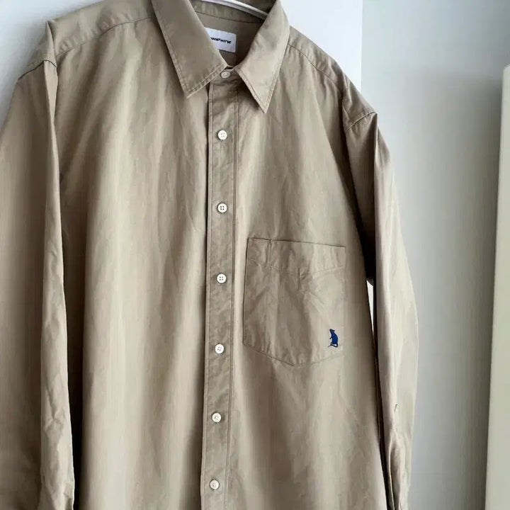 [BUNJANG] Espionage Oversized Oxford Shirt Mouse Embroidery / 에스피오나지 마우스 오버핏 셔츠