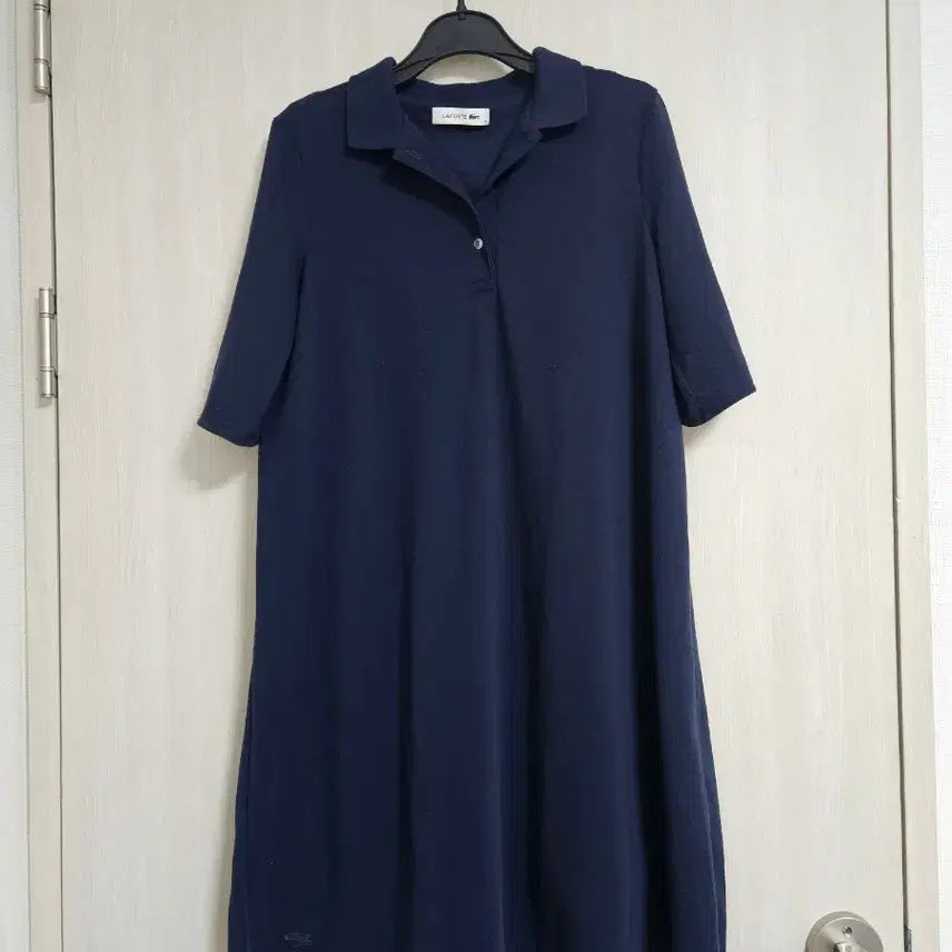 [BUNJANG] Lacoste Premium Pleated Pique Dress Navy Size 36 / (고급라인)라코스테 정품 피케 플리츠 원피스 36