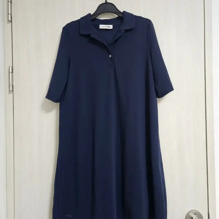 [BUNJANG] Lacoste Premium Pleated Pique Dress Navy Size 36 / (고급라인)라코스테 정품 피케 플리츠 원피스 36