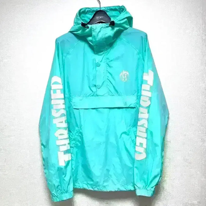 [BUNJANG] HUF x Thrasher Anorak Windbreaker Half-Zip - Size S / [S,90]HUF 허프 트래셔 아노락 반집업 바람막이
