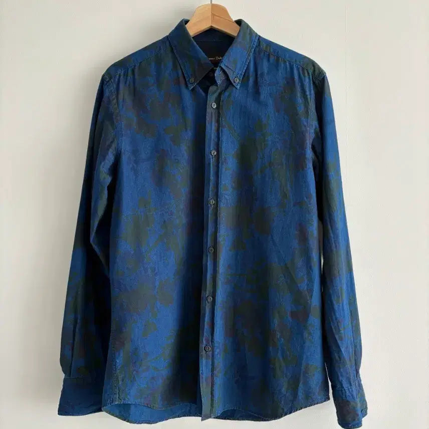 [BUNJANG] Massimo Dutti Blue Floral Shirt / 마시모두띠 블루 플로럴 셔츠