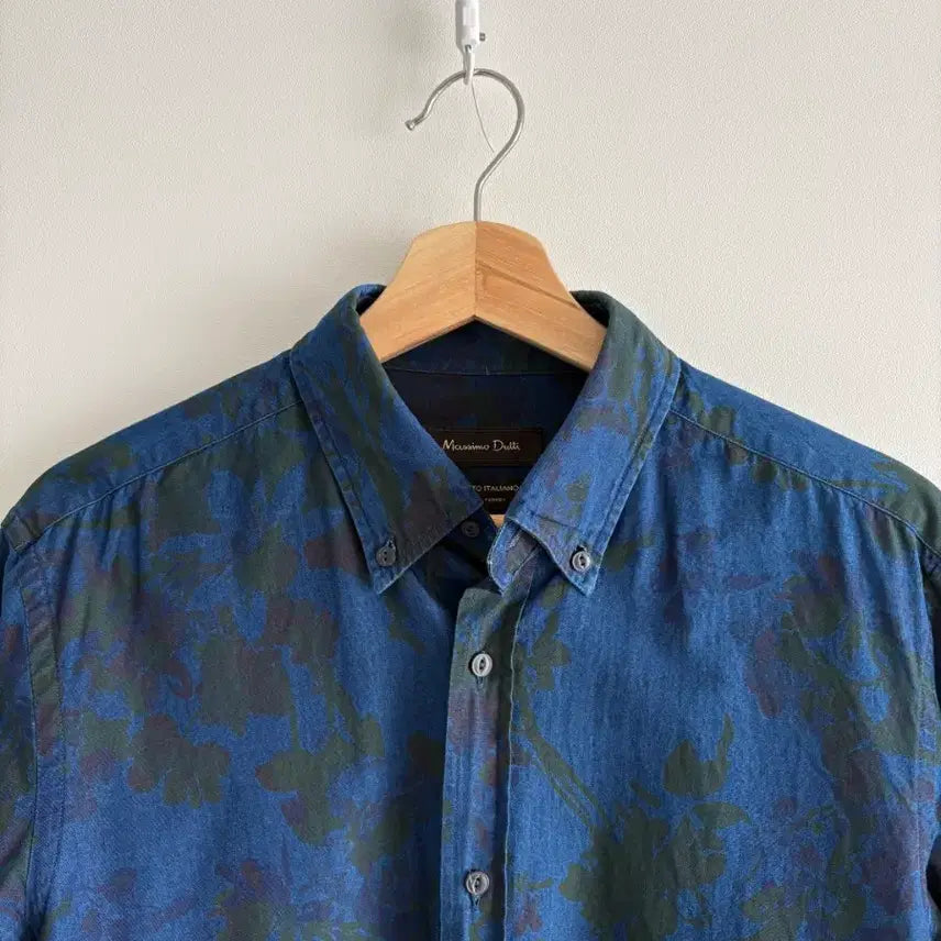 [BUNJANG] Massimo Dutti Blue Floral Shirt / 마시모두띠 블루 플로럴 셔츠