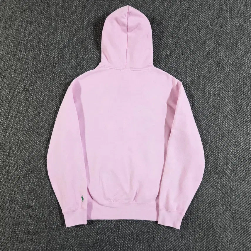 [BUNJANG] Polo Ralph Lauren Spellout Pink Hoodie / 신형 QR 폴로 랄프로렌 스펠아웃 핑크 후드티