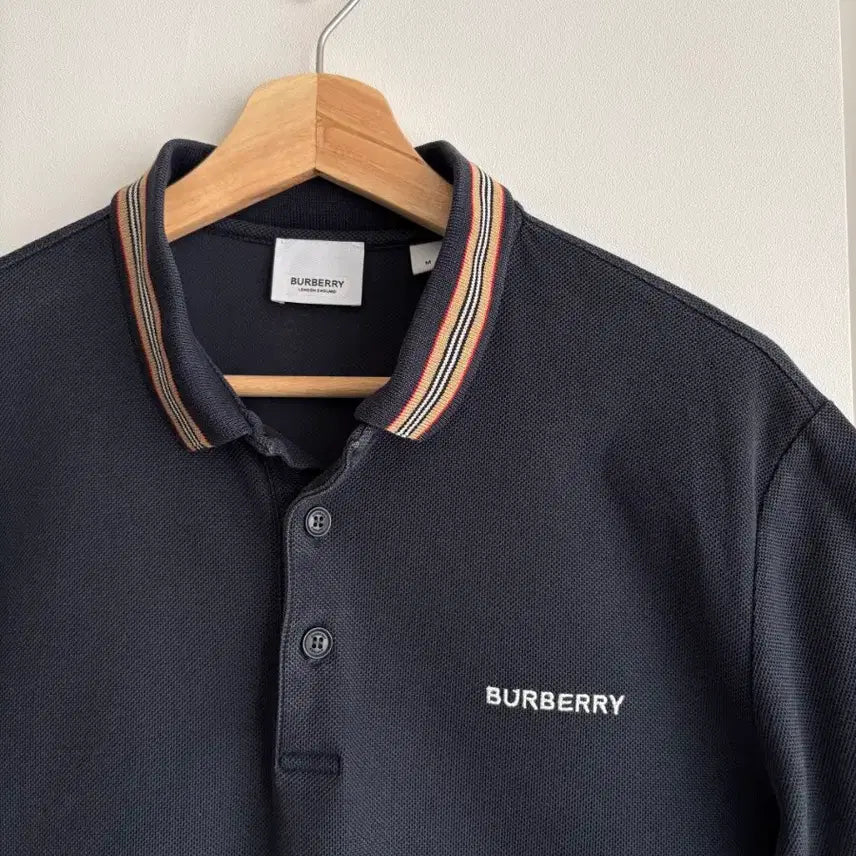 [BUNJANG] Burberry Icon Stripe Polo T-Shirt / 버버리 아이콘 스트라이프 PK 티셔츠