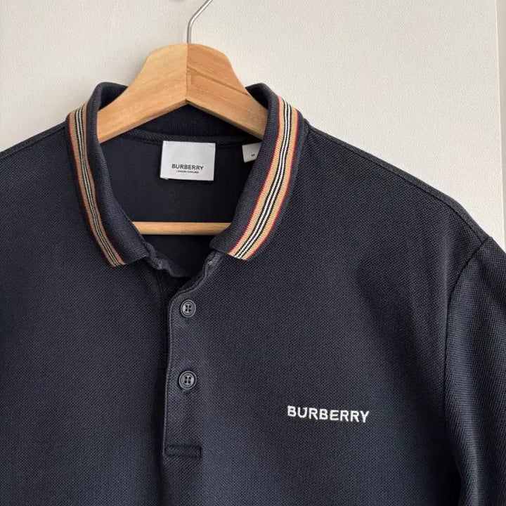 [BUNJANG] Burberry Icon Stripe Polo T-Shirt / 버버리 아이콘 스트라이프 PK 티셔츠