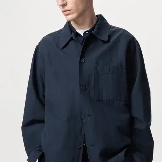 [BUNJANG] Uniqlo Cotton Linen Utility Jacket Navy XL / xl 105 유니클로 코튼 린넨 유틸리티 재킷 초어자켓