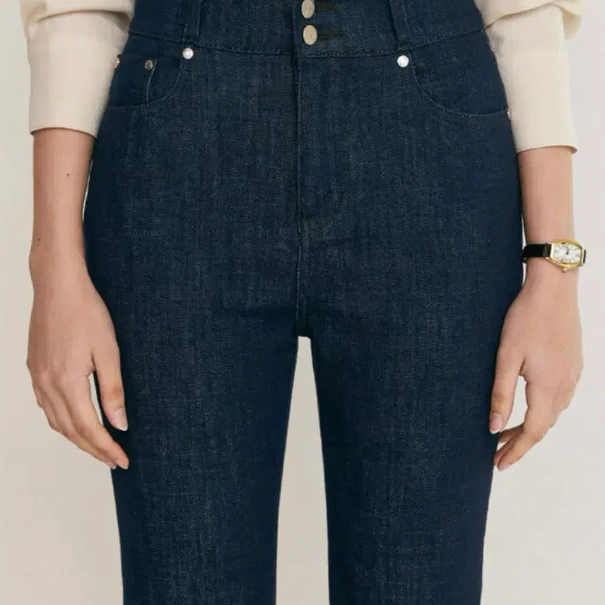 [BUNJANG] Hawa Lurker Two-Button Bootcut Denim (Non-Fade Raw Denim) / 하와 루어 투버튼 부츠컷 데님 (논페이드 생지)