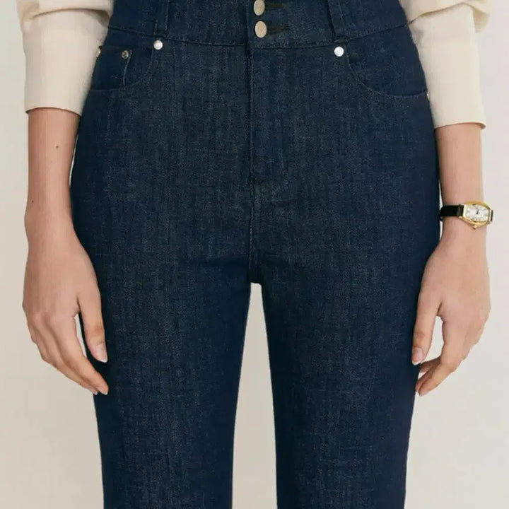 [BUNJANG] Hawa Lurker Two-Button Bootcut Denim (Non-Fade Raw Denim) / 하와 루어 투버튼 부츠컷 데님 (논페이드 생지)