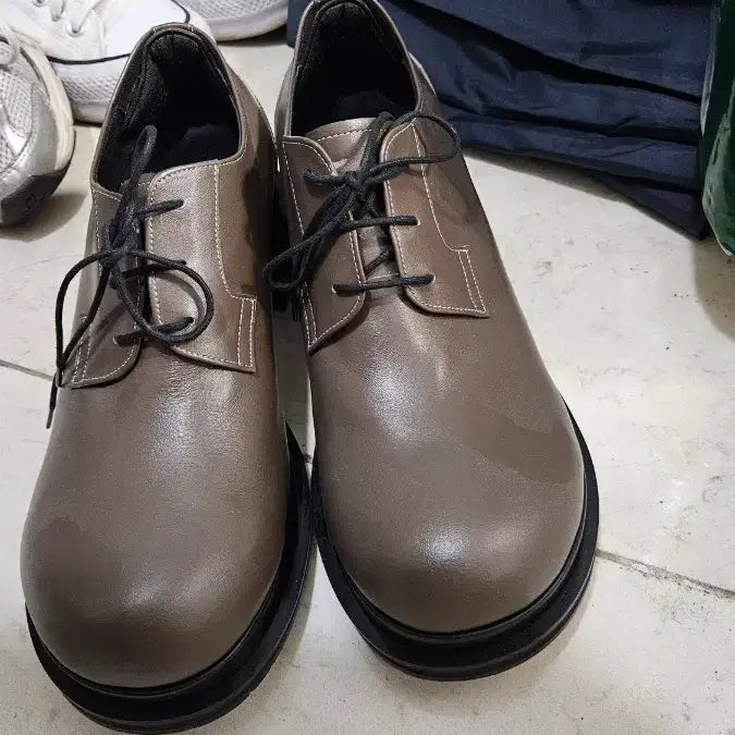 [BUNJANG] SoYouLeShoe Brown Double Sole Derby Shoes / 쏘유레슈어 브라운 더비