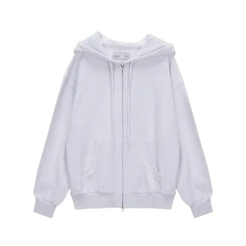 [BUNJANG] Matinkim Melange Grey Two-Way Hooded Zip-Up / 마뗑킴 멜란지 그레이 투웨이 후드 집업