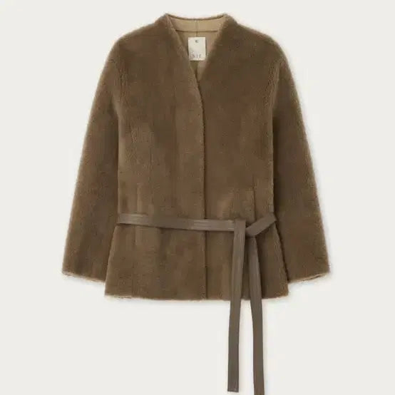 [BUNJANG] SIE Rio Shearling Long Coat Teddy Brown Size S / SIE 리오 시어링 롱 코트 테디 브라운 S