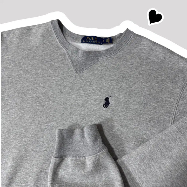 [BUNJANG] Polo Ralph Lauren Grey Sweatshirt / 신형 폴로 랄프로렌 그레이 맨투맨