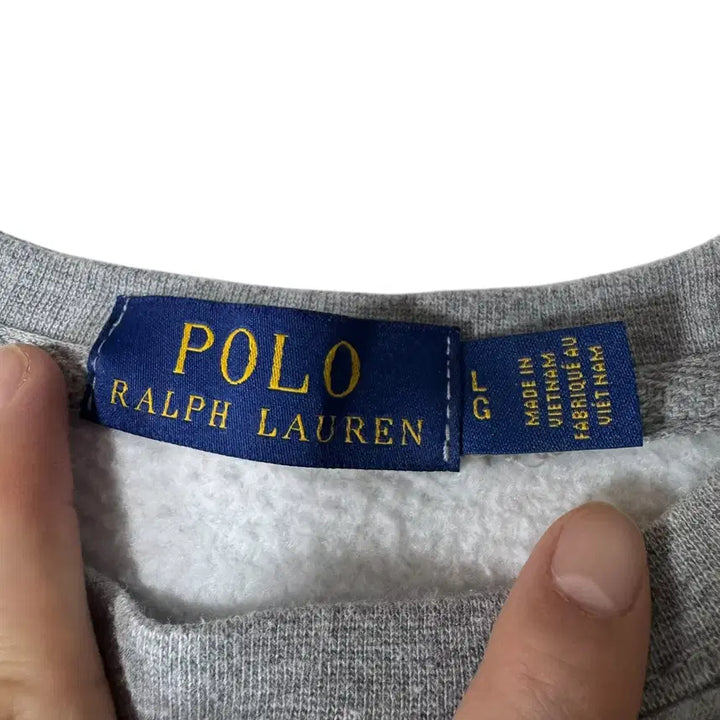 [BUNJANG] Polo Ralph Lauren Grey Sweatshirt / 신형 폴로 랄프로렌 그레이 맨투맨