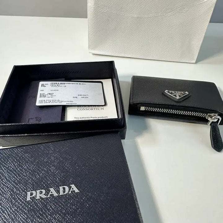[BUNJANG] Prada Saffiano Leather Card Holder Black 1MC085 / (정품/풀구성)프라다 사피아노 레더 카드홀더 판매합니다.