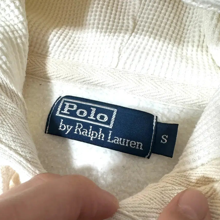 [BUNJANG] Polo Ralph Lauren Ivory Hoodie Zip-Up / 폴로 랄프로렌 아이보리 후드집업