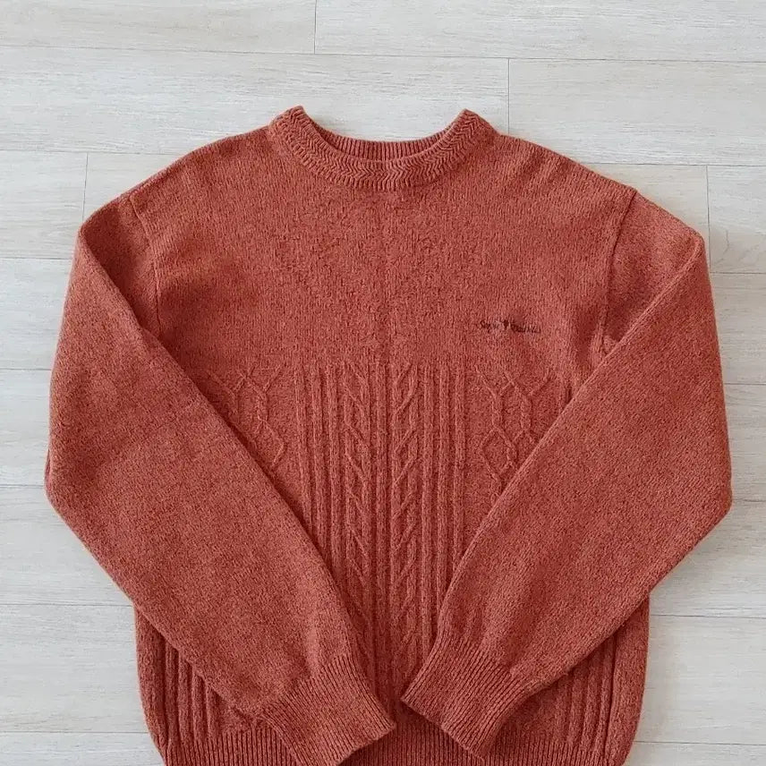 [BUNJANG] Sergio Valente 100% Wool Knit Coral 95 / Sergio Valente 순모 니트/스웨터( 95 )