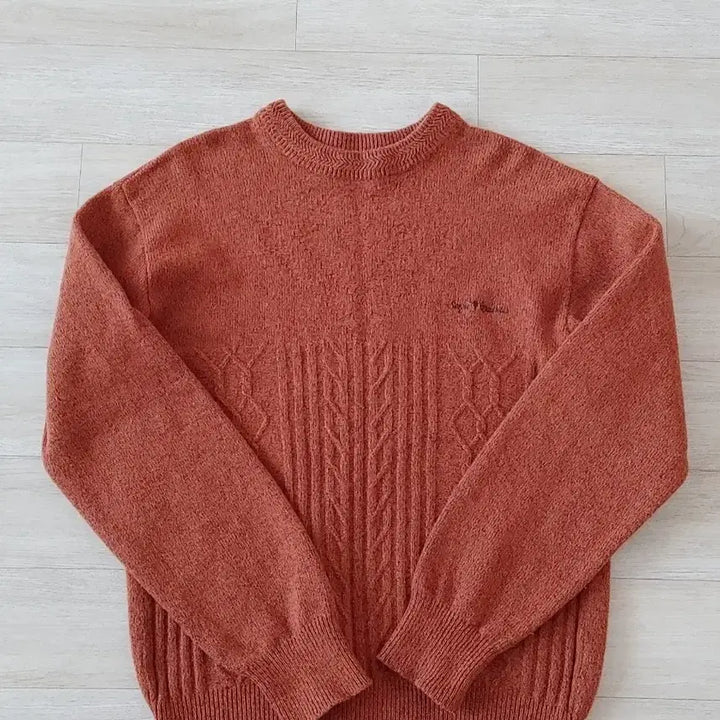 [BUNJANG] Sergio Valente 100% Wool Knit Coral 95 / Sergio Valente 순모 니트/스웨터( 95 )