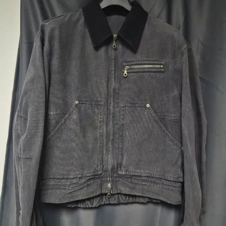 [BUNJANG] Coar Overdyed Faded Work Jacket Washed Charcoal Grey (Size M) / 쿠어 오버다잉 페이디드 워크자켓 M사이즈 (워시드차콜그레이)