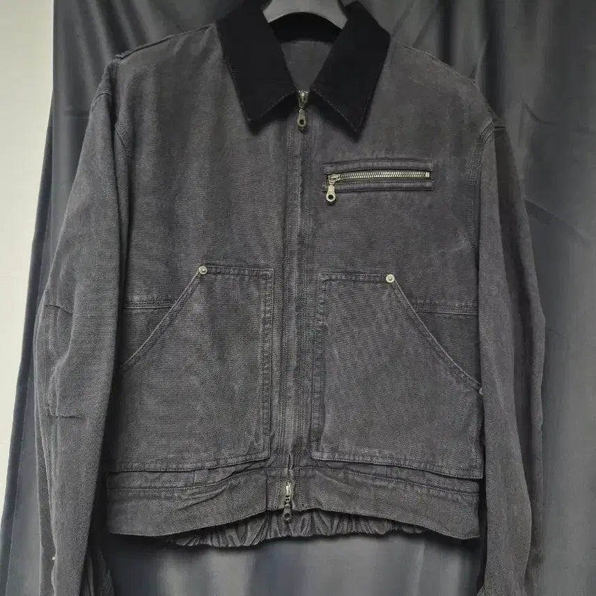 [BUNJANG] Coar Overdyed Faded Work Jacket Washed Charcoal Grey (Size M) / 쿠어 오버다잉 페이디드 워크자켓 M사이즈 (워시드차콜그레이)