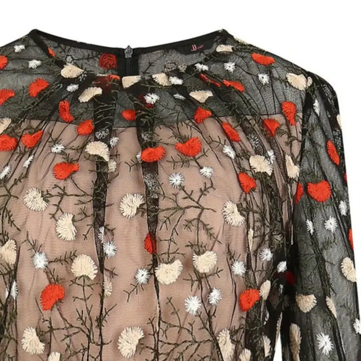 [BUNJANG] JIGOTT Sheer Floral Pleated Dress / JJ지고트(JIGOTT) 시스루 플로럴 플리츠원피스 55