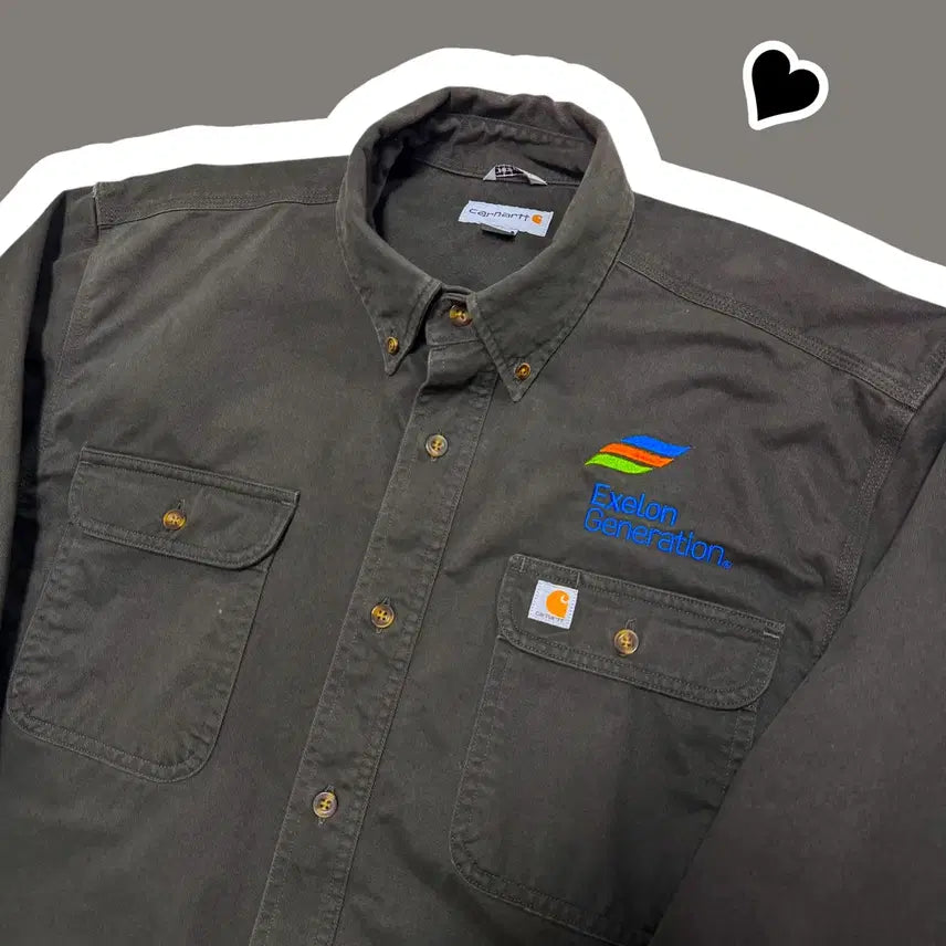 [BUNJANG] Carhartt Khaki Work Jacket / 칼하트 카키 워크 자켓