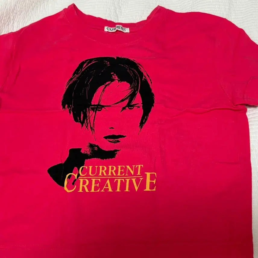 [BUNJANG] CURRENT Crop Printing T-Shirt / 커렌트 크롭 프린팅 티