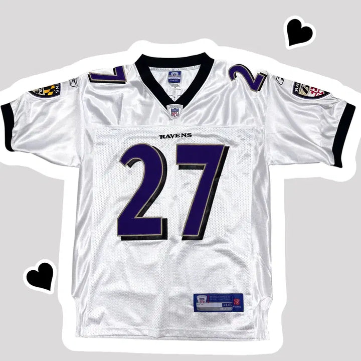 [BUNJANG] Reebok NFL Baltimore Ravens Rugby Shirt / 리복 NFL 볼티모어 레이븐스 유니폼 럭비티