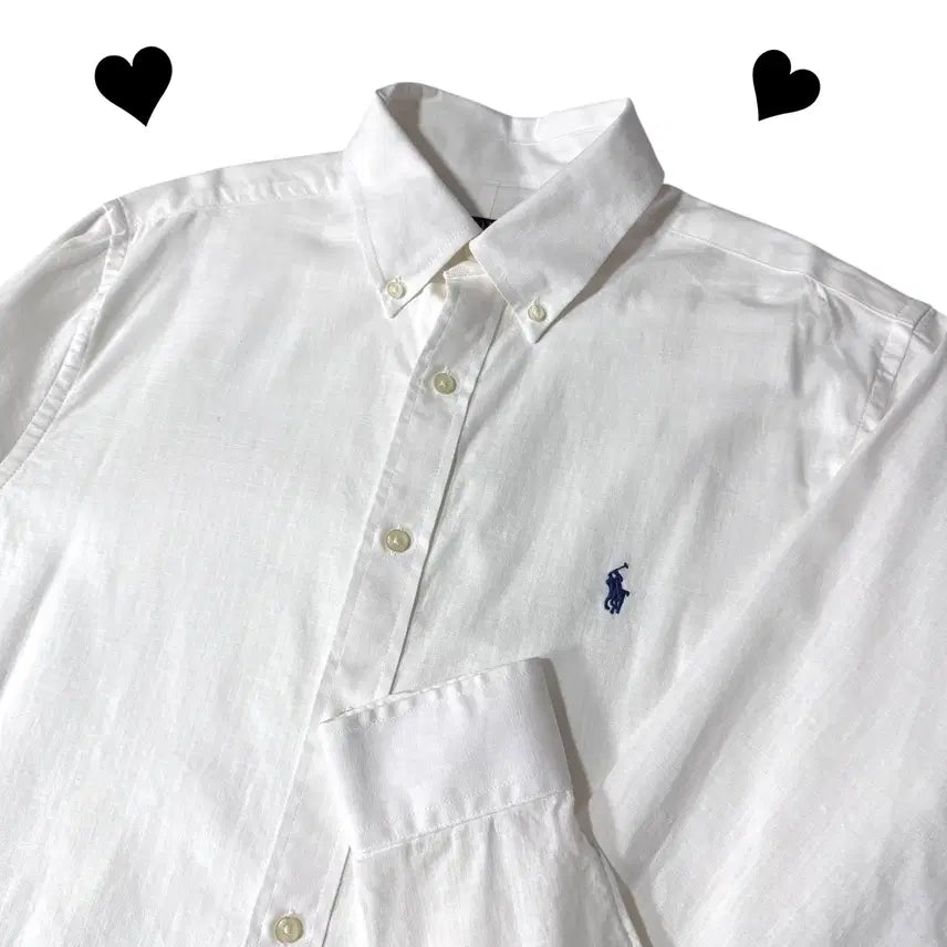 [BUNJANG] Polo Ralph Lauren White Linen Shirt / 신형 폴로 랄프로렌 화이트 린넨 셔츠
