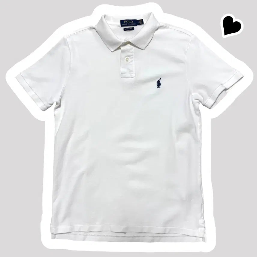 [BUNJANG] Polo Ralph Lauren White Short Sleeve Polo Shirt / 신형 폴로 랄프로렌 화이트 반팔카라티