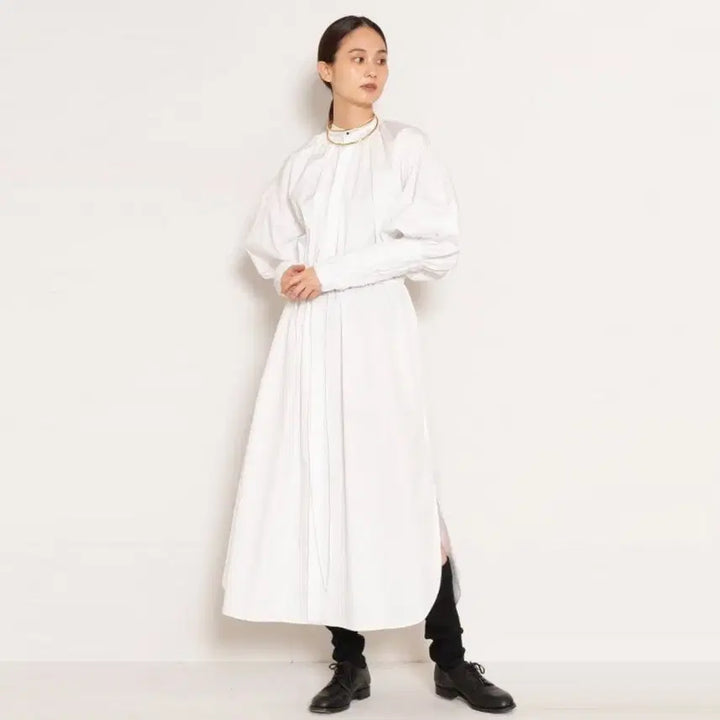 [BUNJANG] HYKE Balloon Sleeve Shirt Dress / 하이크(HYKE) 벌룬소매 셔츠원피스 55-66 새상품