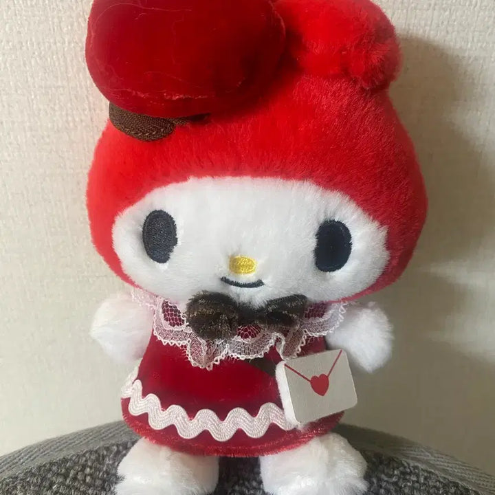 [BUNJANG] My Melody Red Hooded Plush Doll New / 마이멜로디 빨마 택새상품