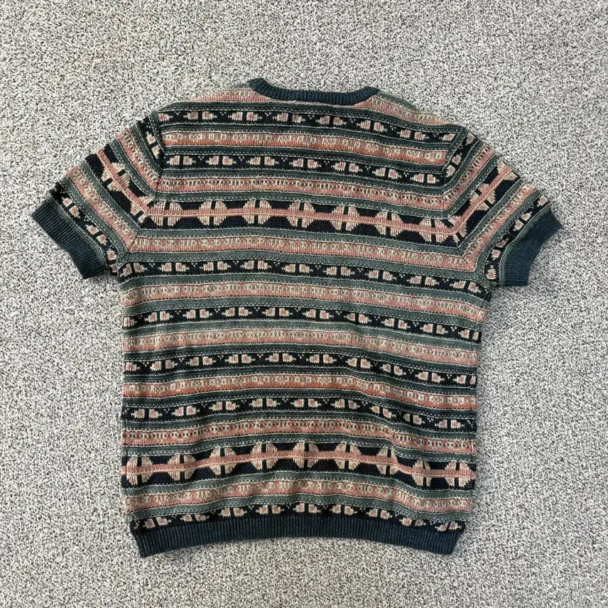 [BUNJANG] Ralph Lauren Fair Isle Short Sleeve Knit Top / S 로렌 랄프로렌 페어아일 반팔 니트 0428J