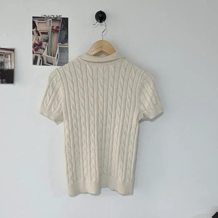 [BUNJANG] Ralph Lauren Cable Knit Collar Sweater / [택포] [S] 랄프로렌 꽈배기 카라 니트