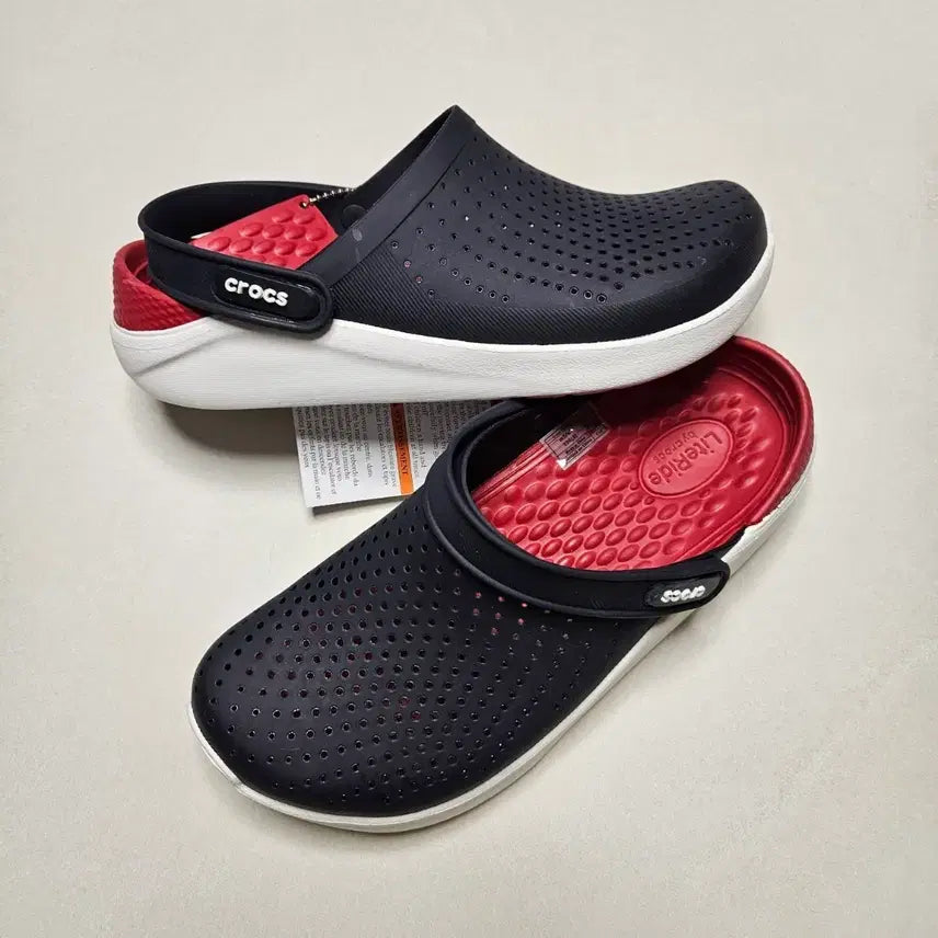 [BUNJANG] Crocs LiteRide Navy/Red 265 New / 크록스 라이트라이드 네이비/레드 265 새상품