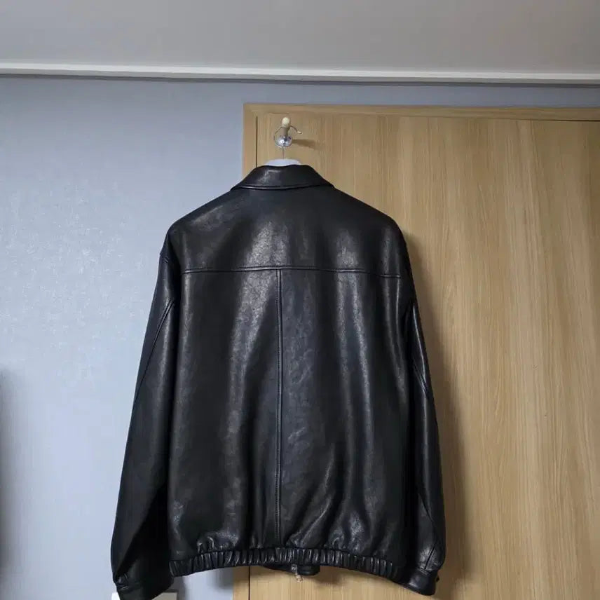 [BUNJANG] SEW Leather Blouson Black Size 2 / SEW 레더 블루종 블랙 2사이즈