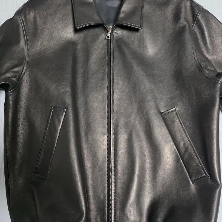 [BUNJANG] SEW Leather Blouson Black Size 2 / SEW 레더 블루종 블랙 2사이즈