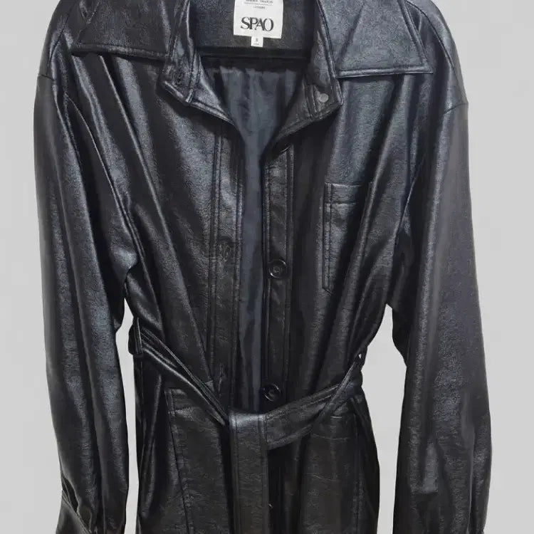 [BUNJANG] SPAO Black Leather Jacket / 스파오 가죽 자켓