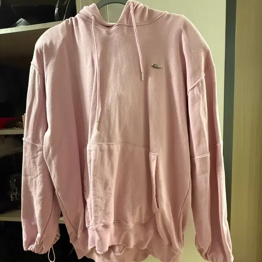 [BUNJANG] TheFirst Oversized Pink Hoodie / 더퍼스트 핑크 후드
