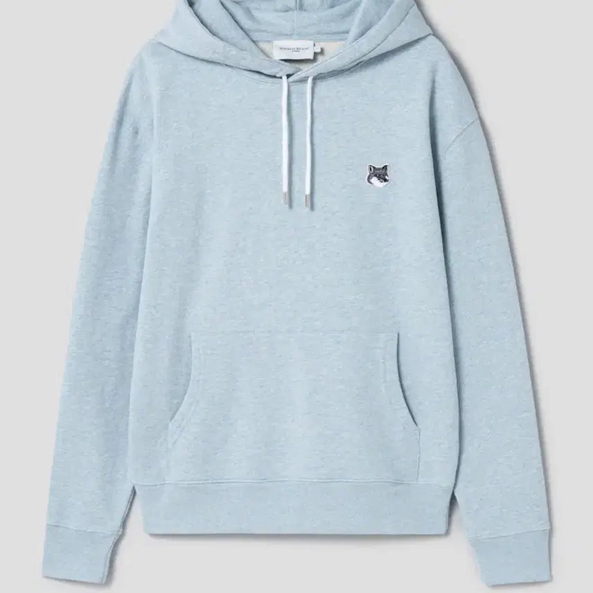 [BUNJANG] Maison Kitsune Unisex Grey Fox Head Patch Classic Hoodie - Blue Haze Melange / 택배포함 ssf 정품 메종키츠네 여우 남녀공용 후드티 하늘색