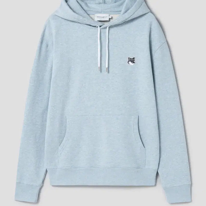 [BUNJANG] Maison Kitsune Unisex Grey Fox Head Patch Classic Hoodie - Blue Haze Melange / 택배포함 ssf 정품 메종키츠네 여우 남녀공용 후드티 하늘색