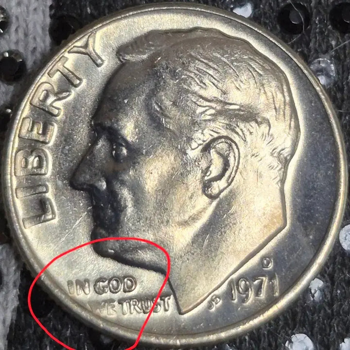[BUNJANG] 1971 USA Double Die Dime Coin - Uncirculated / 1971년D 미국 다임 주화. 더블다이 (완전미사용)