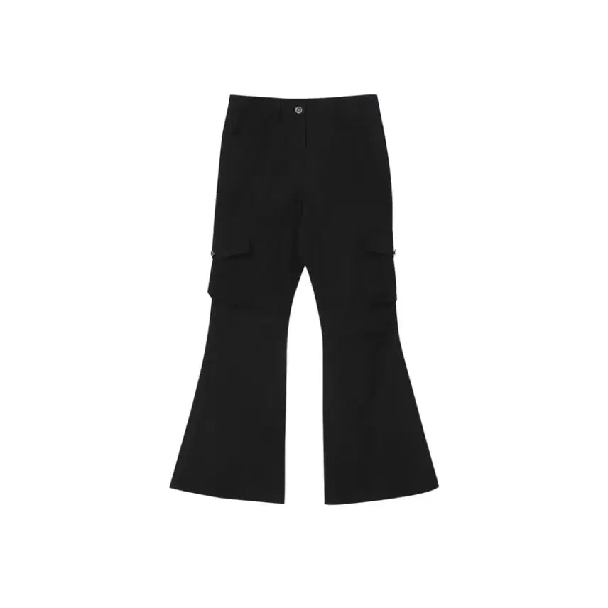 [BUNJANG] Miseki Seoul Pocket Cargo Bootcut Pants Black / 미세키서울 포켓 카고 부츠컷 팬츠 블랙