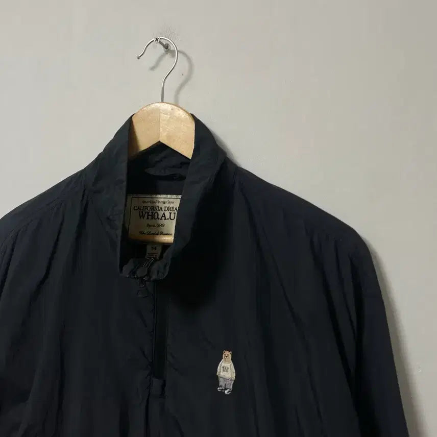 [BUNJANG] Who au Nylon Relaxed Fit Half-Zip Anorak / 95-100 Who a u 나일론 루즈핏 반집업 아노락 정품