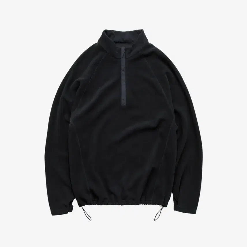 [BUNJANG] Politeu Real Placket Half Zip-Up Black / (4)폴리테루 플라켓 하프 집업 블랙