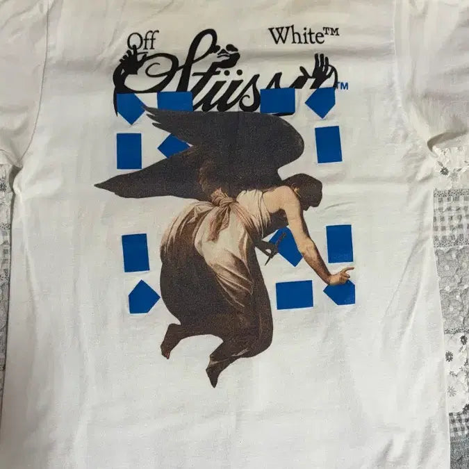 [BUNJANG] Stussy Virgil Abloh Off-White 40th Anniversary T-Shirt / 스투시 40주년 버질 오프화이트 티셔츠 m